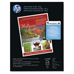 HP Color Laser Brochure Paper, 98 Brightness, 40lb, 8-1/2 x 11, White, 150 Shts/Pk HEWQ6543A