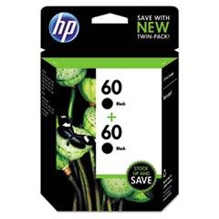 HP CZ071FN140 (HP 60) Ink, Black, 200 Page-Yield, 2/Pk HEWCZ071FN140