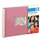 HP Expandable Photo Book, 25 Pages, 5 1/2 x 7 1/2, Mauve/Stone, Cloth Cover HEWQ8788A