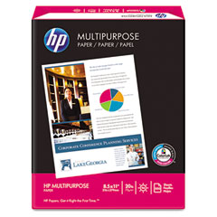 HP Multipurpose Paper, 96 Brightness, 20lb, 8-1/2 x 11, White, 500 Sheets/Ream HEW112000