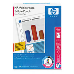 HP Multipurpose Paper, 96 Brightness, 3-Hole Punched, 20lb, Ltr, White, 500/Ream HEW113101