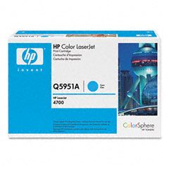 HP Q5951A Toner, 10,000 Page-Yield, Cyan HEWQ5951A
