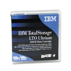 IBM Ultrium LTO-1 Cartridge, 100GB, Black Case IBM08L9120