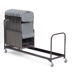 Iceberg 6' Folding Chair Cart, 28-Chair Capacity, Black ICE64046