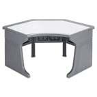 Iceberg Aspira Freestanding Corner Unit, Resin, 65w x 39d x30h, Charcoal ICE94152