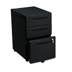 Iceberg Aspira Mobile Underdesk Pedestal File, Resin, 2 Box/1 File Drawers, Black ICE95211