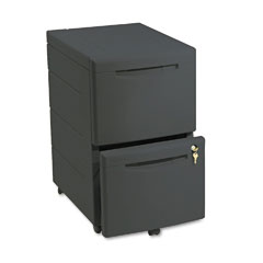 Iceberg Aspira Mobile Underdesk Pedestal File, Resin, 2 File Drawers, Black ICE95411