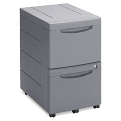 Iceberg Aspira Mobile Underdesk Pedestal File, Resin, 2 File Drawers, Charcoal ICE95412