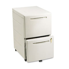 Iceberg Aspira Mobile Underdesk Pedestal File, Resin, 2 File Drawers, Platinum ICE95413