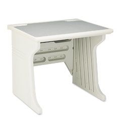 Iceberg Aspira Modular Workstation Desk, Resin, 34w x 28d x 30h, Platinum ICE92203