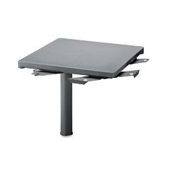 Iceberg Aspira Workstation Square Corner Connector, Resin, Charcoal, 28w x 28d x 30h ICE94102