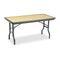 Iceberg IndestrucTable Resin Rectangular Folding Table, 60w x 30d x 29h, Oak ICE65119