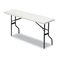 Iceberg IndestrucTable TOO 1200 Series Resin Folding Table, 72w x 18d x 29h, Platinum ICE65363
