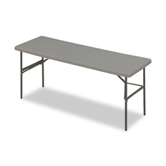 Iceberg IndestrucTable TOO 1200 Series Resin Folding Table, 72w x 24d x 29h, Charcoal ICE65387