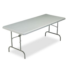 Iceberg IndestrucTable TOO 1200 Series Resin Folding Table, 72w x 30d x 29h, Charcoal ICE65227