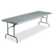 Iceberg IndestrucTable TOO 1200 Series Resin Folding Table, 96w x 30d x 29h, Charcoal ICE65237