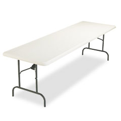 Iceberg IndestrucTable TOO 1200 Series Resin Folding Table, 96w x 30d x 29h, Platinum ICE65233