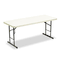 Iceberg IndestrucTable TOO Adj Hgt Resin Folding Table, 72w x 30d x 25-35h, Platinum ICE65623