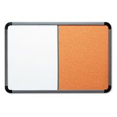 Iceberg Ingenuity Combo Dry Erase/Cork Board, Resin Frame, 48 x 36, Charcoal Frame ICE36047