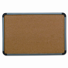 Iceberg Ingenuity Cork Bulletin Board, Resin Frame, 66 x 42, Charcoal Frame ICE35067