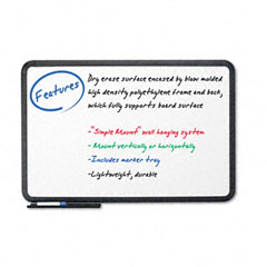 Iceberg Ingenuity Dry Erase Board, Resin Frame with Tray, 48 x 36, Black ICE37041