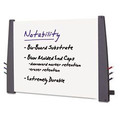 Iceberg Notability Dry Erase Board, Resin End Caps, 48 x 36, Charcoal Finish ICE37547
