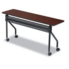 Iceberg OfficeWorks Mobile Training Table, 60w x 18d x 29h, Mahogany ICE68058