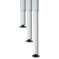Iceberg OfficeWorks Teaming Table Adjustable Height Leg Set, Silver/Chrome, Pair ICE68140