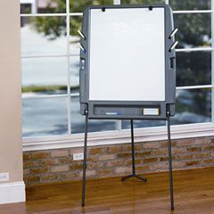 Iceberg Portable Flipchart Easel w/Dry Erase Surface, Resin, 35w x 30d x 73h, Charcoal ICE30227