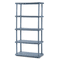 Iceberg Rough N Ready 5 Shelf Open Storage System, Resin, 36w x 18d x 74h, Charcoal ICE20852