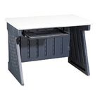 Iceberg SnapEase 42" Computer Desk, Resin, 42w x 24-1/2d. Charcoal/Silver ICE72002
