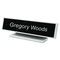 Identity Group Architectural Desk Sign with Name Plate, Gray, Square Radius USS5701