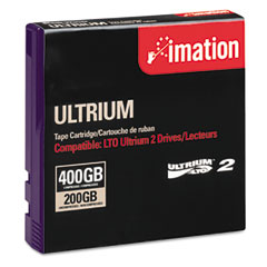 imation 1/2" Ultrium LTO-2 Cartridge, 1998ft, 200GB Native/400GB Compressed Capacity IMN16598