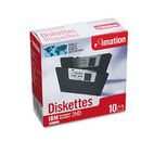 imation 3.5" Diskettes, IBM-Formatted, DS/HD, 10/Box IMN12881