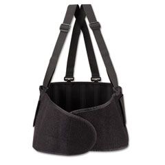 Impact Economy Back Support, 8" Back Panel, Detachable Suspenders, Medium, Black IMP7389M