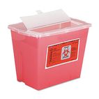 Impact Sharps Container, Square, Plastic, 2 gal, Red IMP7352