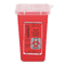 Impact Sharps Waste Receptacle, Square, Plastic, 1 qt, Red IMP7350