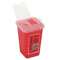 Impact Sharps Waste Receptacle, Square, Plastic, 1 qt, Red IMP7350