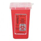Impact Sharps Waste Receptacle, Square, Plastic, 1 qt, Red IMP7350