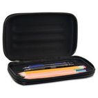 Innovative Storage Designs Large Soft-Sided Pencil Case, Fabric with Zipper Closure, Black AVT67000