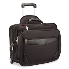 Innovera 15.6" Laptop Roller Bag, Binder/Organizer Sections, 2-Height Handle, Nylon Black IVR22010