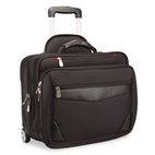 Innovera 15.6" Laptop Roller Bag, Binder/Organizer Sections, 2-Height Handle, Nylon Black IVR22010