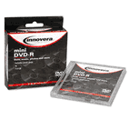 Innovera 8cm Minidisc DVD-R, 1.4GB, 4x, w/Jewel Case, Silver, 3/Pack IVR46803