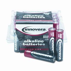 Innovera Alkaline Batteries, AAA, 24 Batteries/Pack IVR11124