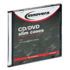 Innovera CD/DVD Polystyrene Thin Line Storage Case, Clear, 50/Pack IVR85826