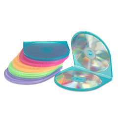Innovera CD/DVD Shell Case, Assorted Colors, 10/Pack IVR87910