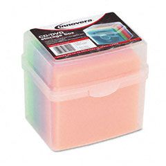 Innovera CD/DVD Slim Storage Box, Holds 20 Disks IVR81901