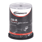 Innovera CD-R Discs, 700MB/80min, 52x, Spindle, Silver, 100/Pack IVR77990