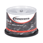 Innovera CD-R Discs, 700MB/80min, 52x, Spindle, Silver, 50/Pack IVR77950