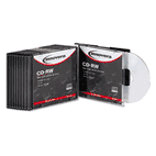 Innovera CD-RW Discs, 700MB/80min, 12x, w/Slim Jewel Cases, Silver, 10/Pk IVR78810